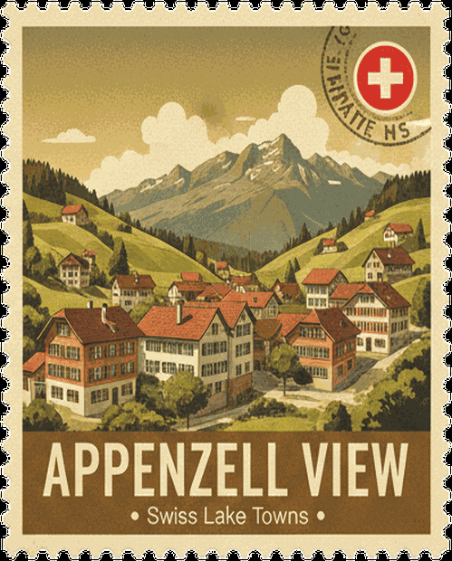 Appenzell View stamp