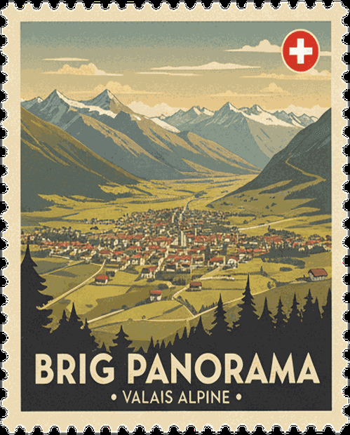 Brig Panorama stamp