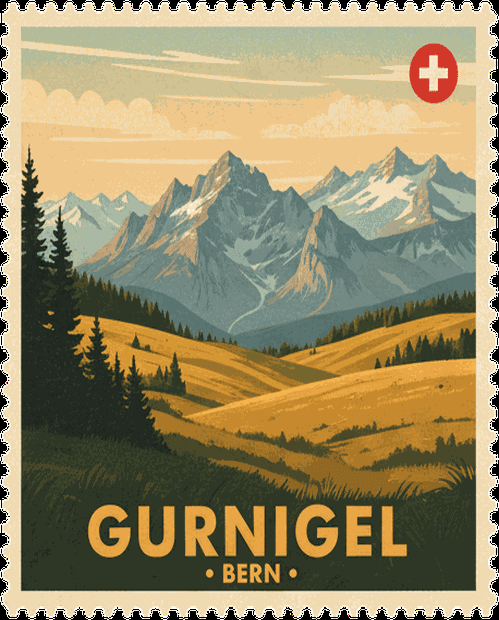 Burgdorf vintage travel stamp