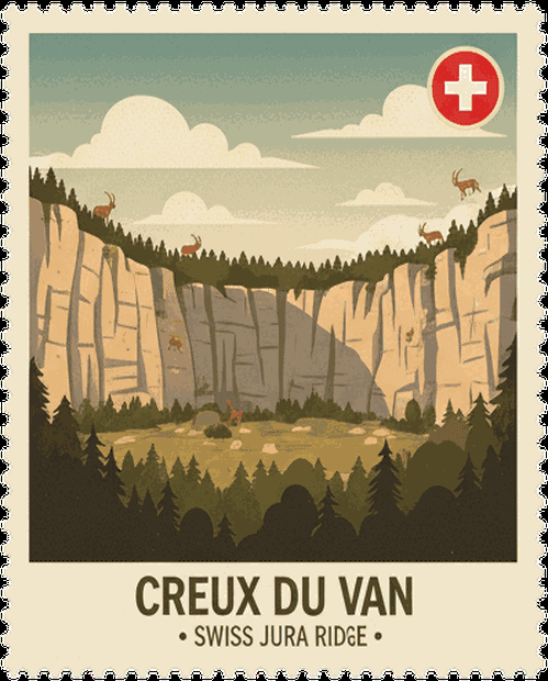 Creux du Van stamp