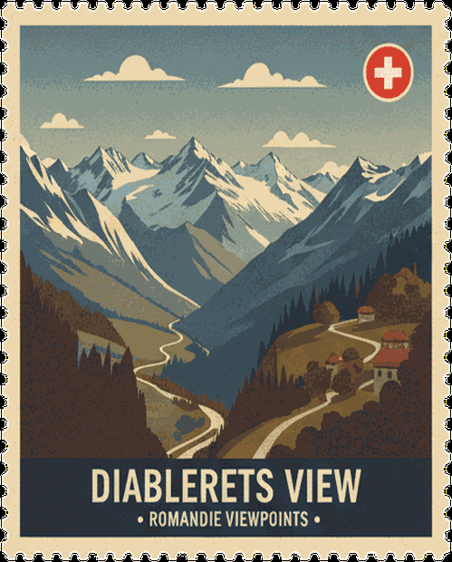 Diablerets View stamp