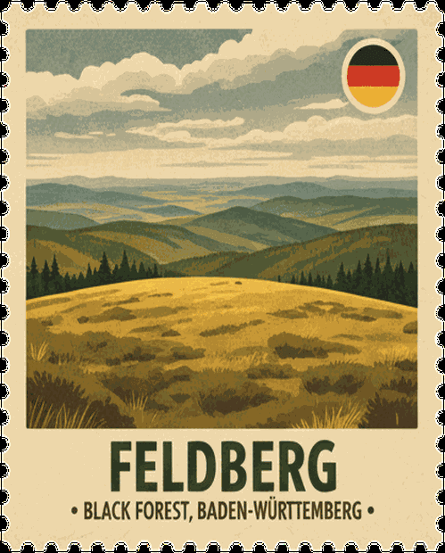 Feldberg vintage travel stamp