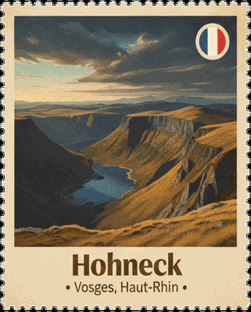 Hohneck vintage travel stamp