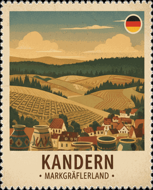 Kandern vintage travel stamp