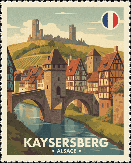 Kaysersberg vintage travel stamp