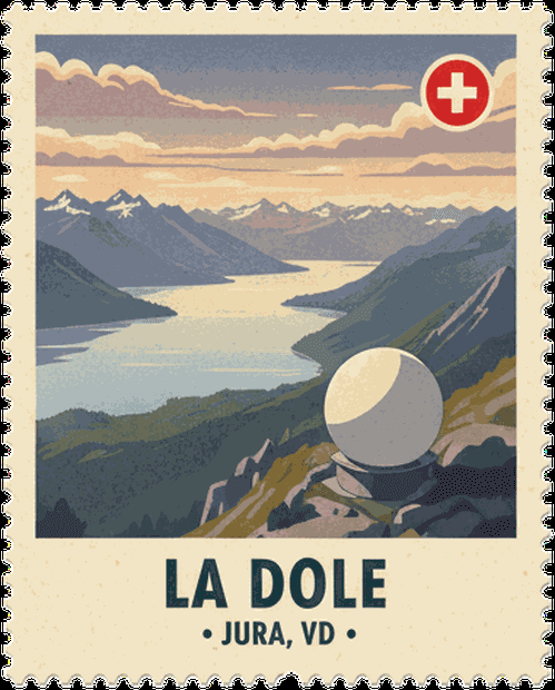 La Dole vintage travel stamp