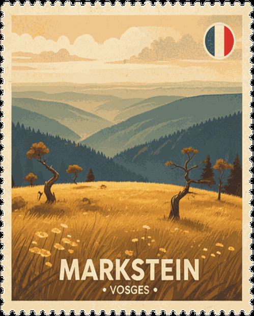 Le Bonhomme vintage travel stamp