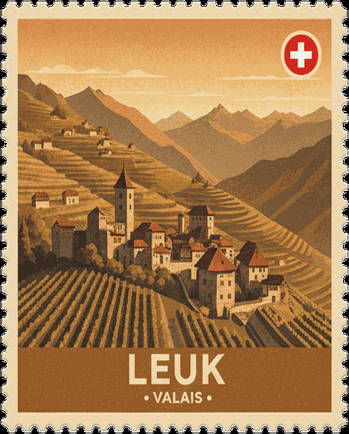 Leuk vintage travel stamp