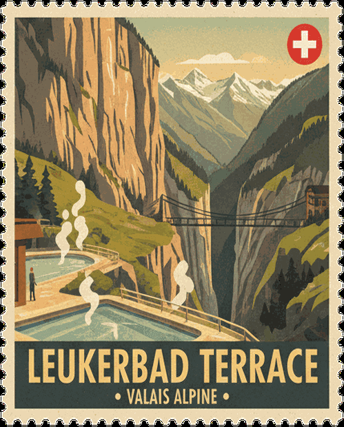 Leukerbad Terrace stamp