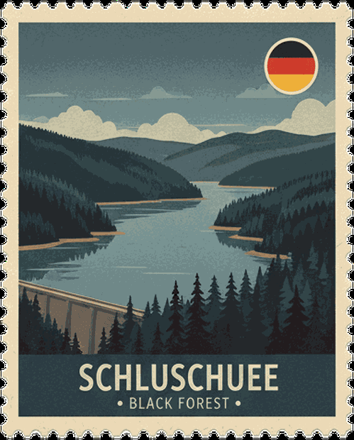 Menzenschwand vintage travel stamp