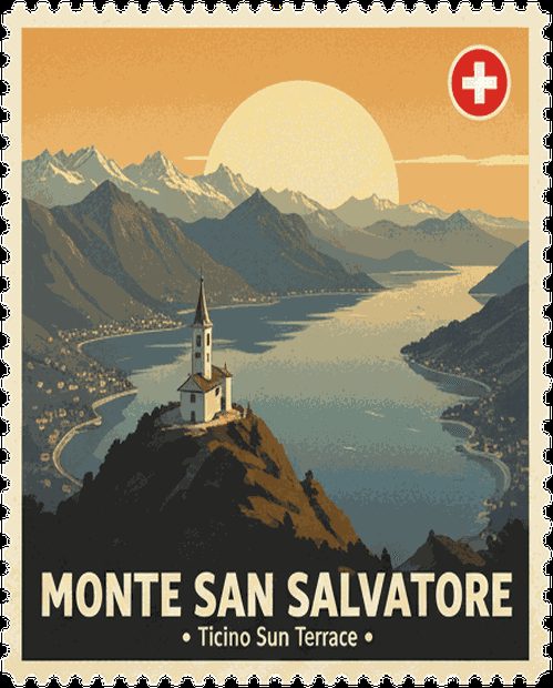 Monte San Salvatore stamp