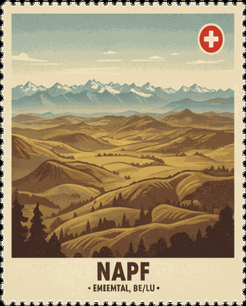 Napf vintage travel stamp