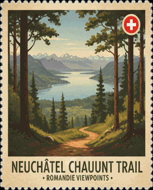 Neuchâtel Chaumont Trail stamp