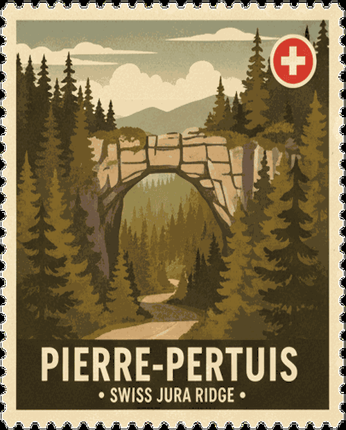 Passwang vintage travel stamp