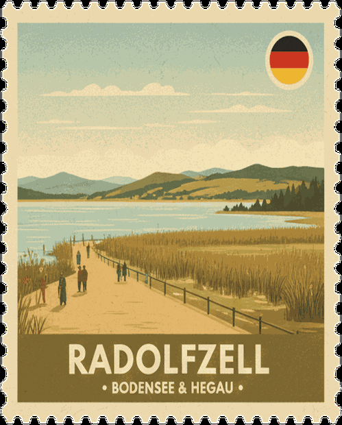 Radolfzell vintage travel stamp