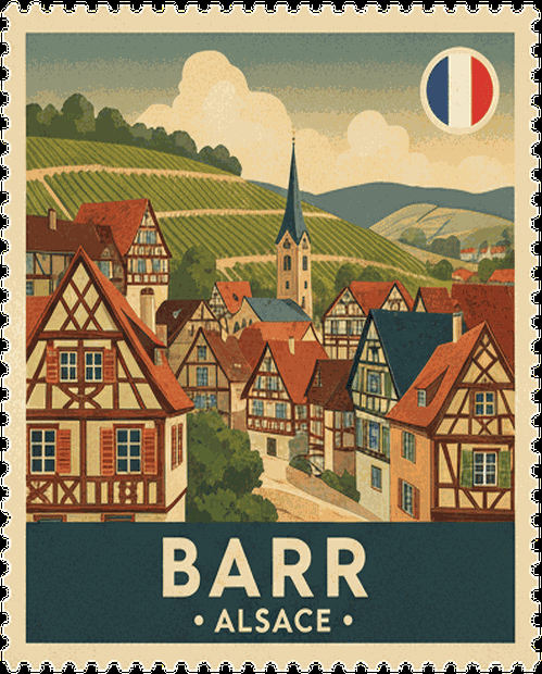 Rosheim vintage travel stamp
