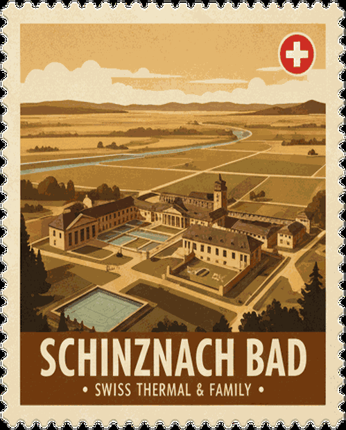 Schinznach Bad vintage travel stamp