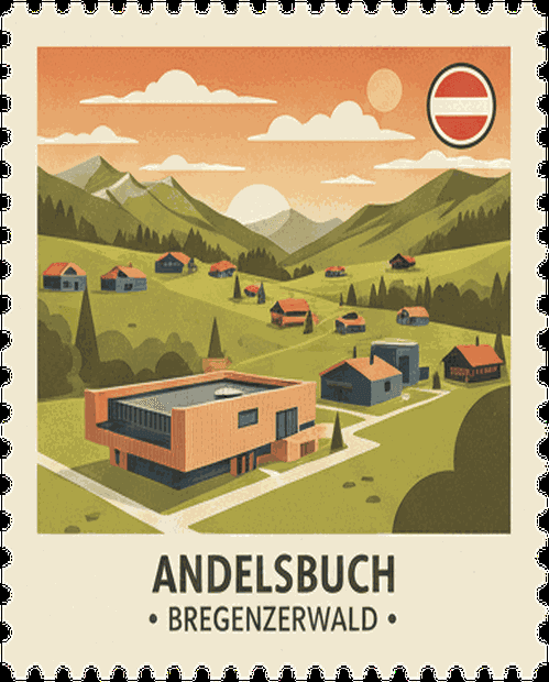 Schwarzenberg vintage travel stamp