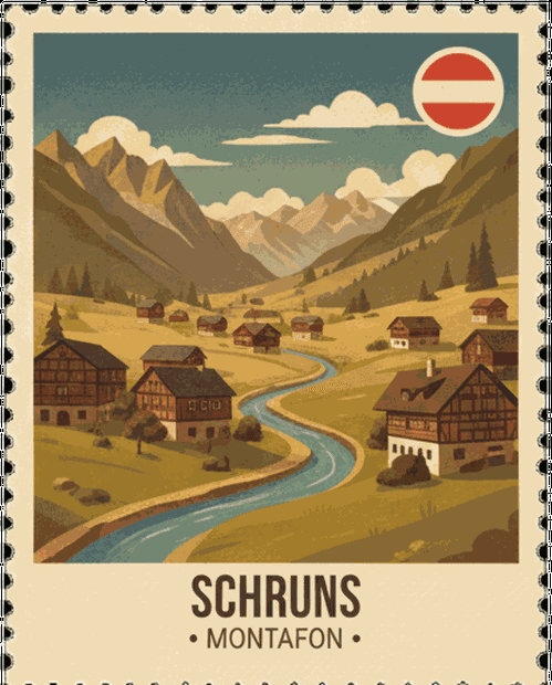 St. Anton am Arlberg vintage travel stamp