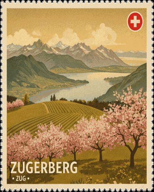 Wildspitz vintage travel stamp